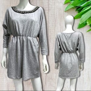 Francesca’s Free grey long sleeve dress size M